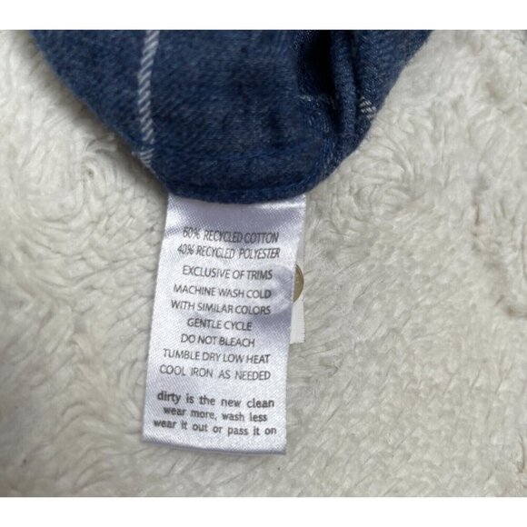 Toad & Co. Womens Button Down Long Sleeve Shirt Medium Check Blue Casual Pockets - Picture 4 of 8